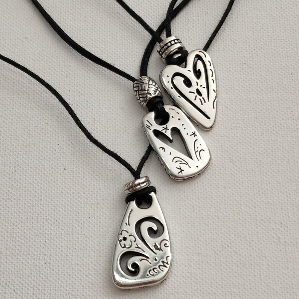 Brighton Brazilian multi charm triple strand‎ leather cord necklace - Picture 8 of 9